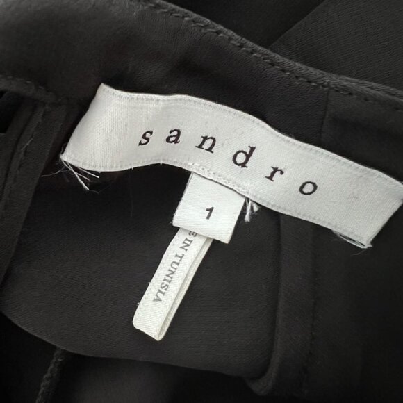 Sandro Black Backless Blouse Size 1 US S / 05 - Picture 5 of 5